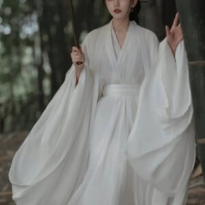 Jin dynasty white Wei Jinfeng wide-sleeved Liuxian dress
