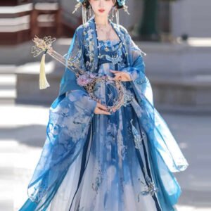 [Porcelain] Embroidery Chest-length Fairy Skirt Tang Hanfu Women's Summer