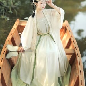 Song dynasty | Traditional Green&Blue Chinese Hanfu daily Spring and Summer new style