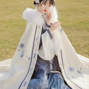 Garden Dream: White Nishang, Cloak Cloak Long Thickened Hanfu