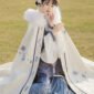 Garden Dream: White Nishang, Cloak Cloak Long Thickened Hanfu